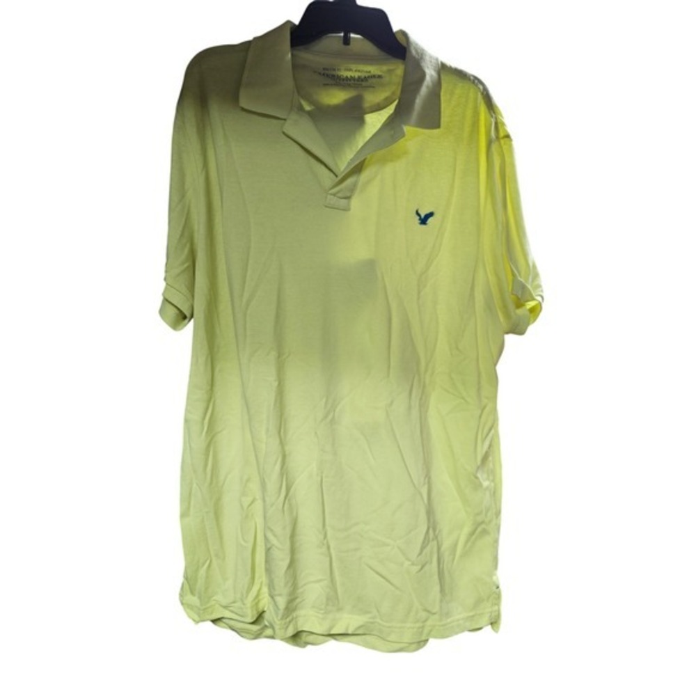 American Eagle Outfitters Mens Polo Shirt Green Short Sleeve Casual